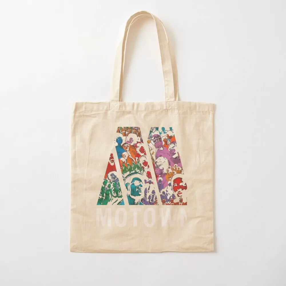 MOTOWN RECORDS أسطورة البوب الأساسية تي شيرت حمل حقيبة حقائب قماش حقيبة فاخرة المرأة حقيبة ملابس امرأة للشاطئ