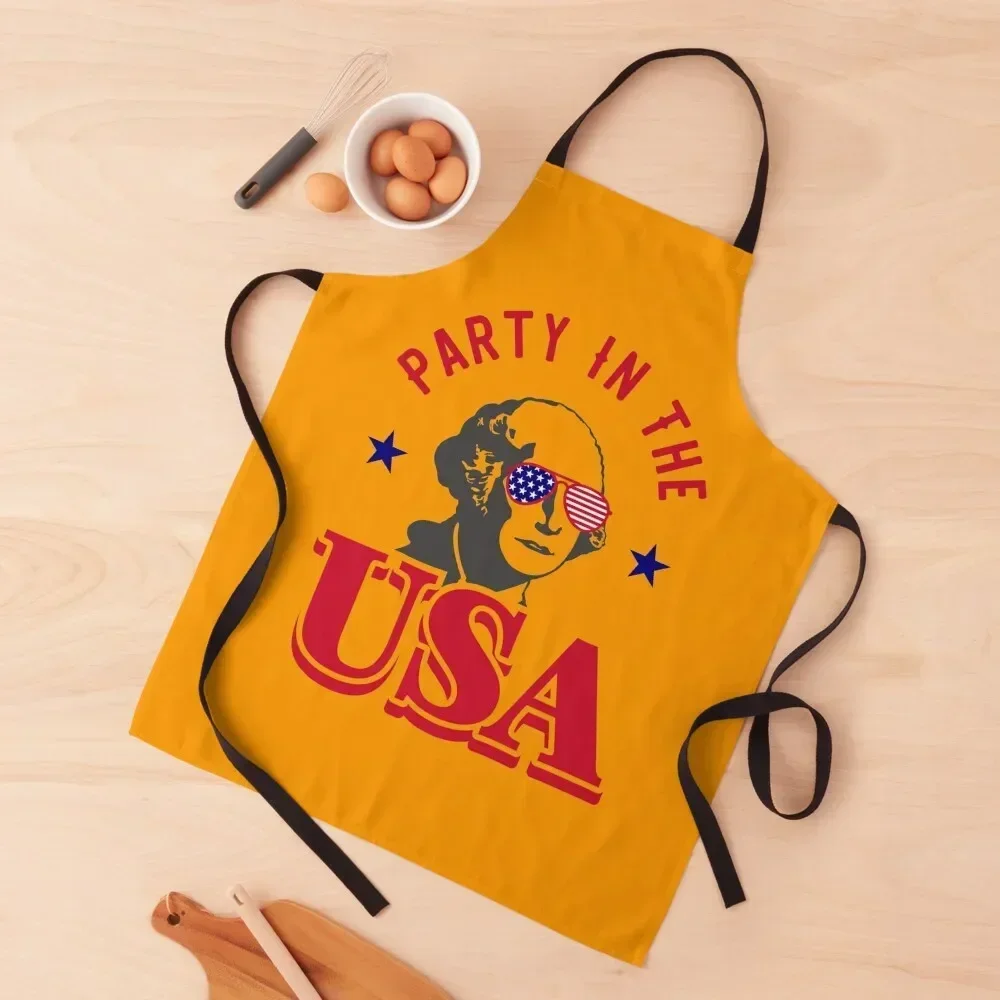 

Party In The USA By Richbagger Apron Chef Uniform Woman professional hairdressing Art nail tech supplies Apron