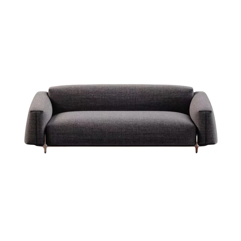 Three-person small apartment cotton and linen sofa, leisure living room sofa