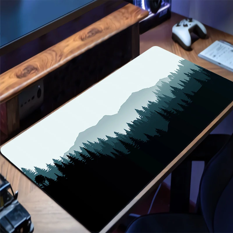 

Mouse Pad Gaming New Mousepad Office Laptop Forest Trees Design Keyboard Pad Non-Slip Soft Computer HD Print Extended Desk Mat