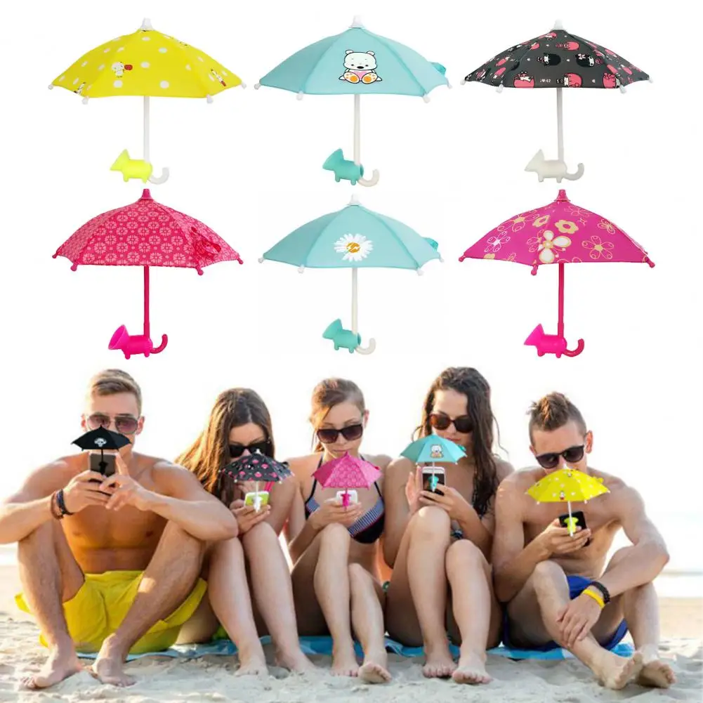 Mini Umbrella Shade Easy Installation Umbrella Fixed Bumper Cloth Smart Phone Umbrella Mount for Everyday Life