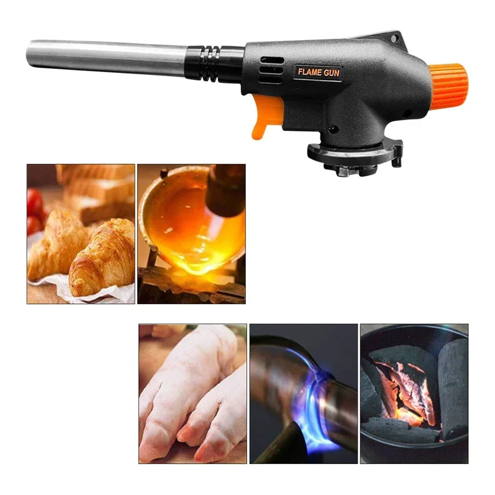 Outdoor Camping Welding Gas Burner Flame Torch BBQ Cooking Ignition Flamethrower Portable Gas Torch for Cooking And Camping