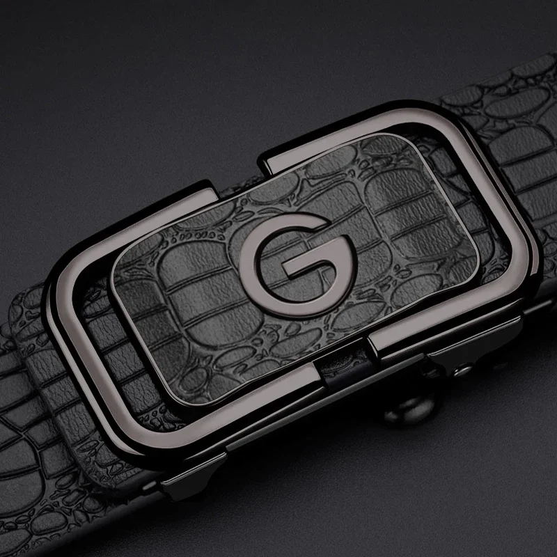 حزام جلد PU أنيق للرجال - أحزمة عصرية للحياة اليومية والترفيه والحفلات والمهرجانات والعمل وإبزيم تلقائي للأعمال #2