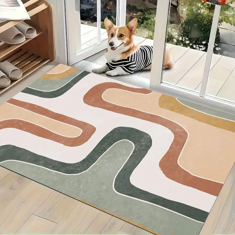 Fun multicolor paw print 2D printed welcome mat with bold Welcome text for pet friendly commercial spaces and offices