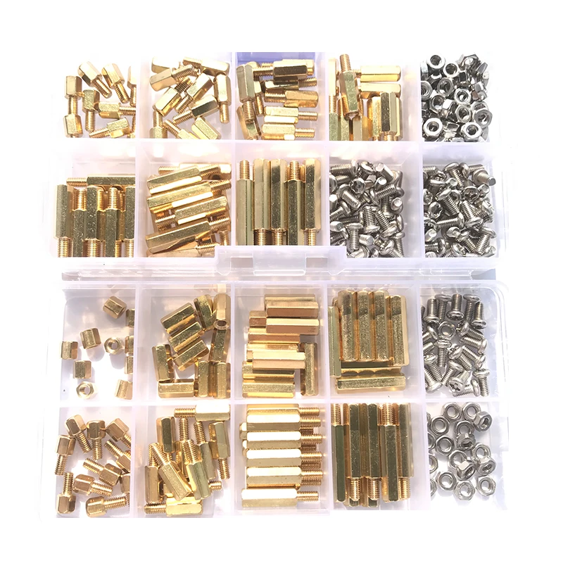 M2 M 2,5 M3 M4 Hex Messing Standoff PCB Motherboard Spacer mit Edelstahl Kreuz Runde Kopf Schraube und Mutter für PCB Sortiment – Detail 11