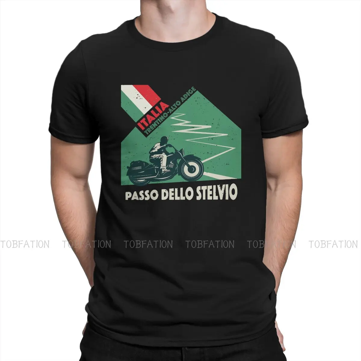 Adventure Motorcycle Tour Stelvio Pass  Tshirt New Arrival Graphic Men Classic Homme Summer Tops Cotton Harajuku T Shirt
