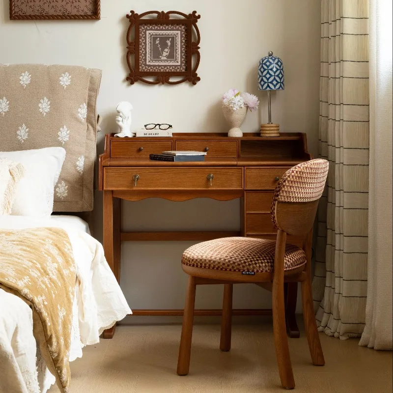 

Modern Mirror Dresser Eithe Girl Makeup Luxury Women Wooden Dressing Table Storage White Large Coiffeuse Nordic Home Furniture