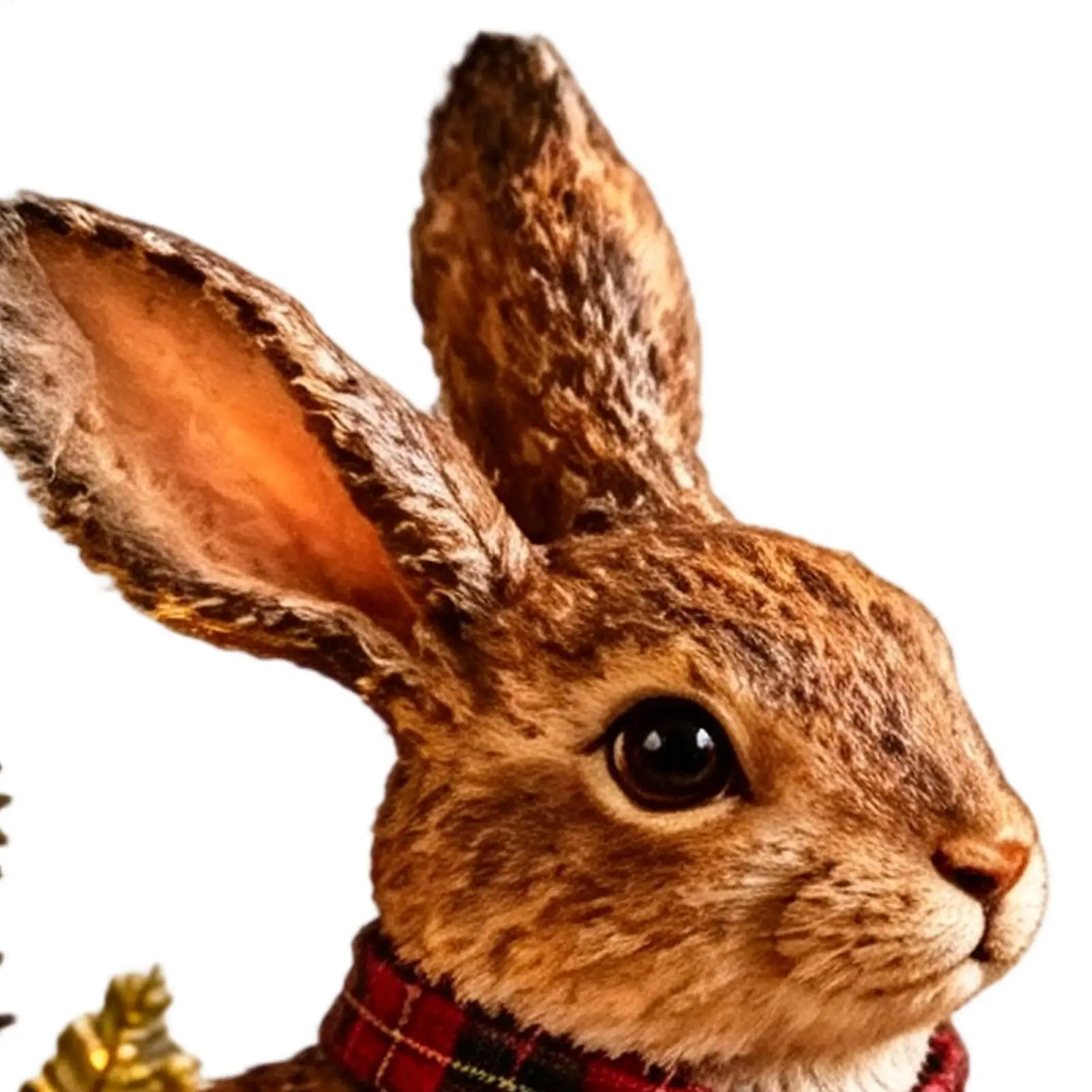 Bunny Statue LED Lighted Farmhouse Christmas Bunny Sculpture Resin Art Sculpture Winter Decor For Home Living Room Fireplace