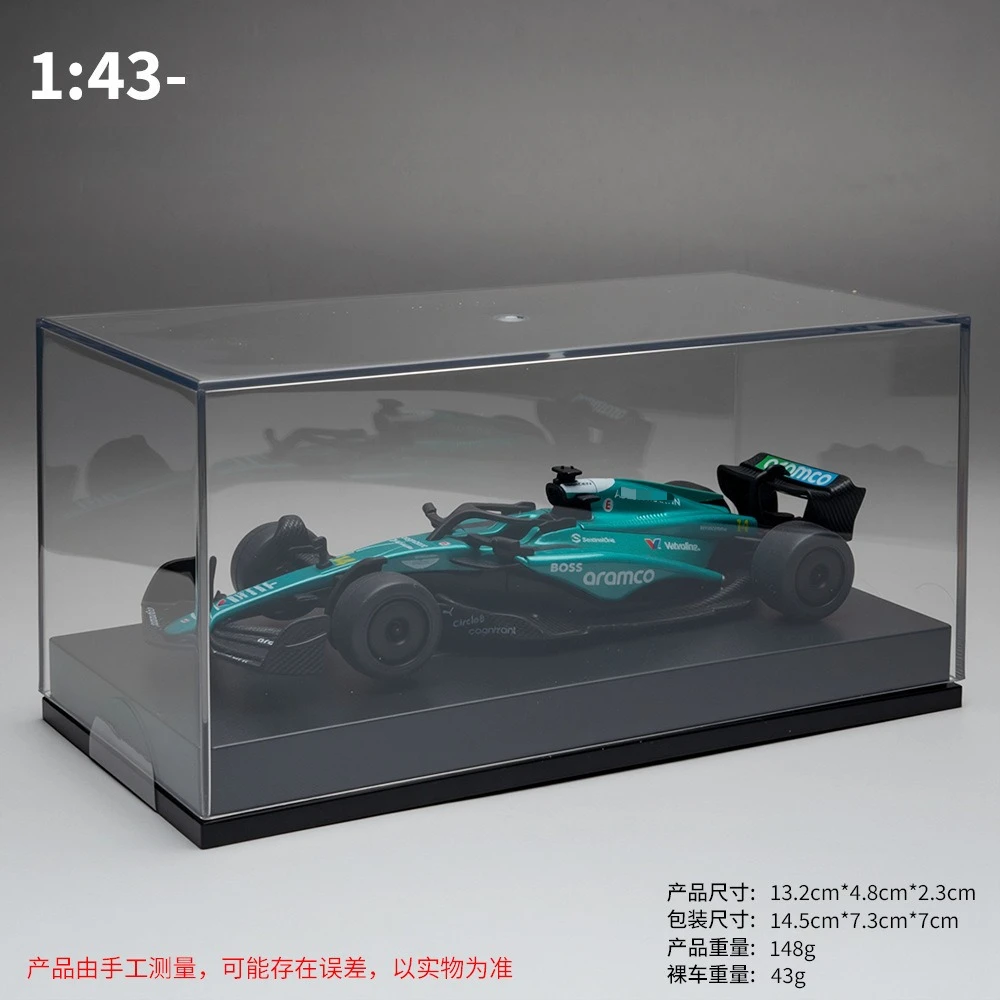 1:43 Formula F1 Alloy Racing Car Model With Dust Cover Simulation Hobby Collectible Ornament Boyfriend Gift