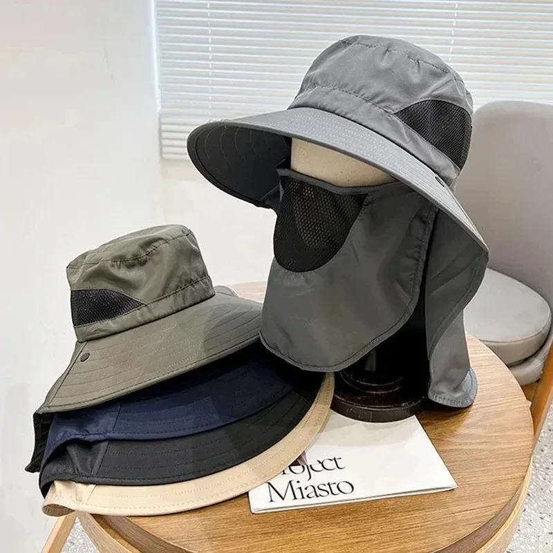 Summer outdoor sun shade, neck protection, sun protection, detachable sun hat, men's and women's fishing and hiking hats