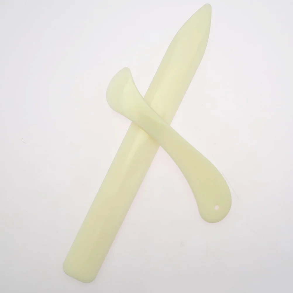 2Pcs Plastic Letter Opener Lightweight Origami Tool Paper Creaser Set for Scrapbooking Leathercraft Folding Scribing and Edge