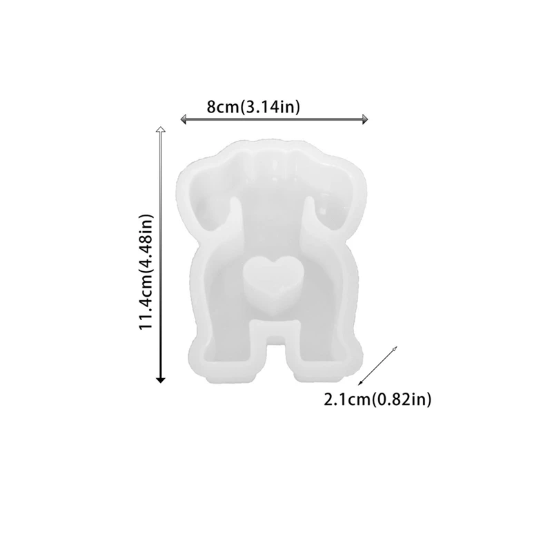 Moldes De Fundição De Concreto De Gesso Para Decoração De Casa, Molde De Resina Do Cão Do Amor, Moldes De Ornamento De Cachorro