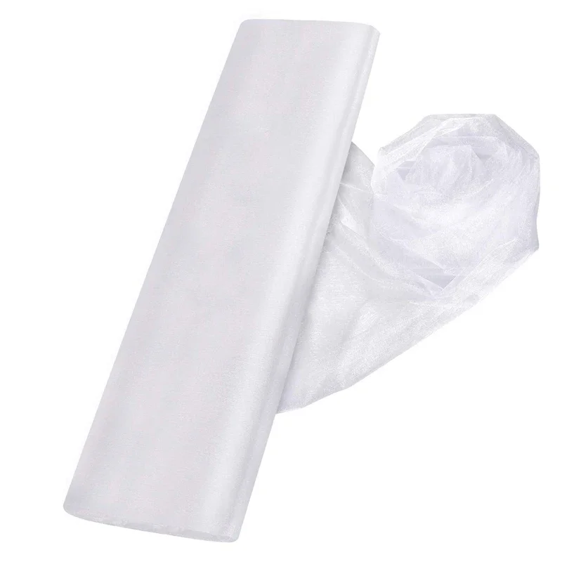 5/10M Organza Tule Stof Kristal Organza Roll, Pure Glanzende Stof Voor Bruiloftsfeest Decor Cadeauverpakking Diy Ambachten