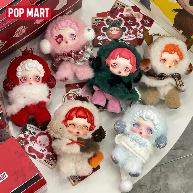 Auf Lager Original Popmart Winter Symphony Serie Skullpanda Anhänger Trendige Blindbox Kawaii Figuren-Sammlung Geschenke für Fans