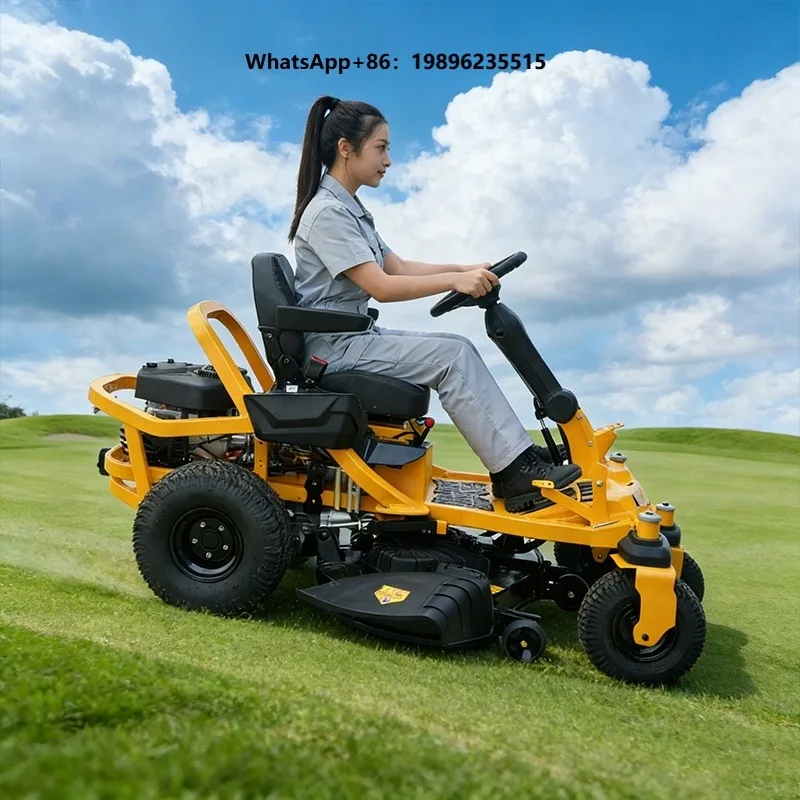 Adjustable Cutting Height Four Stroke Lawn Mower Weeding Machine Farm Garden Riding Lawn Mower