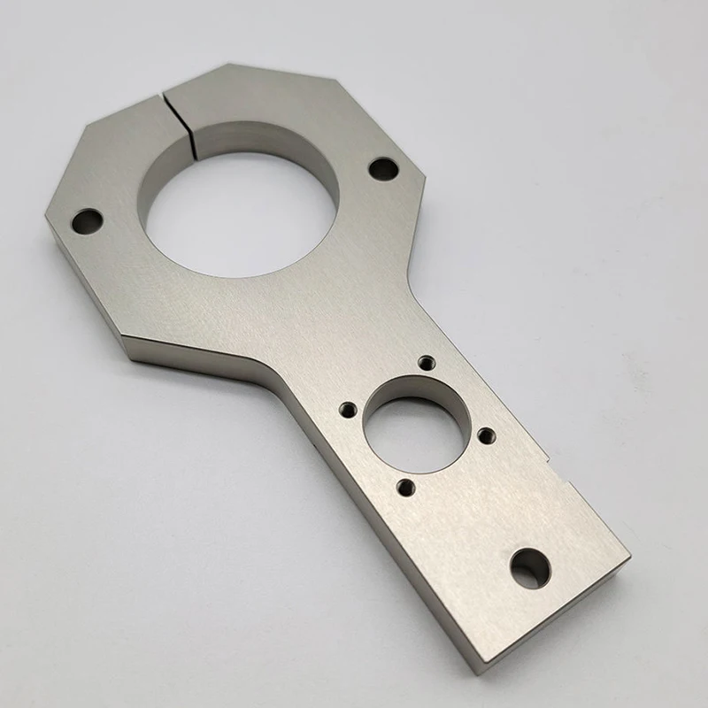 CNC Machined Natural Anodized Aluminum Clamp Bracket / Mounting Arm Precision Aluminum Parts Cnc Milling