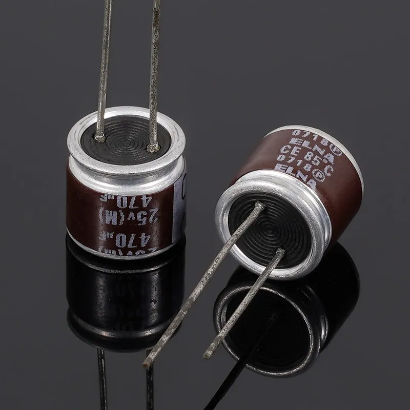 10pcs-50pcs-lote-elna-25v470uf-rfs-silmic-ii-brown-robe-capacitor-eletrolitico-de-Audio-fabricado-no-japao-25v-470uf-frete-gratis