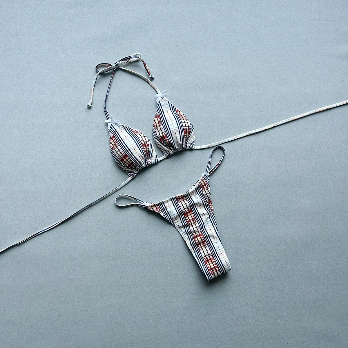 

2026 Сексуальный женский купальник, микро-бикини в полоску, бразильский комплект бикини, пляжная одежда