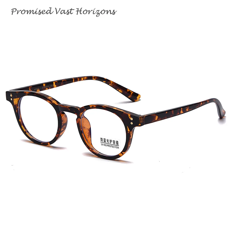 TR90 Round Transparent Mens Womens Glasses Frame Unisex Classic Round Plano Lens Orange Grey Eyeglasses