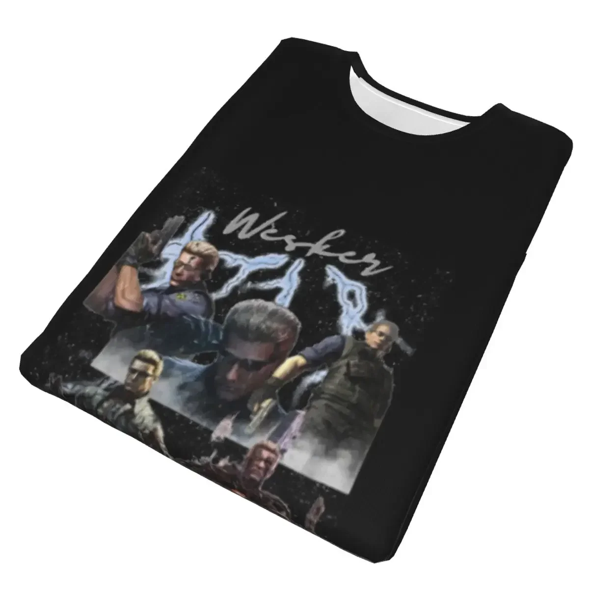 Albert Wesker Collage T-Shirt for Men polyester T Shirts Men's Short Sleeve Crew Neck Summer Clothes Tops