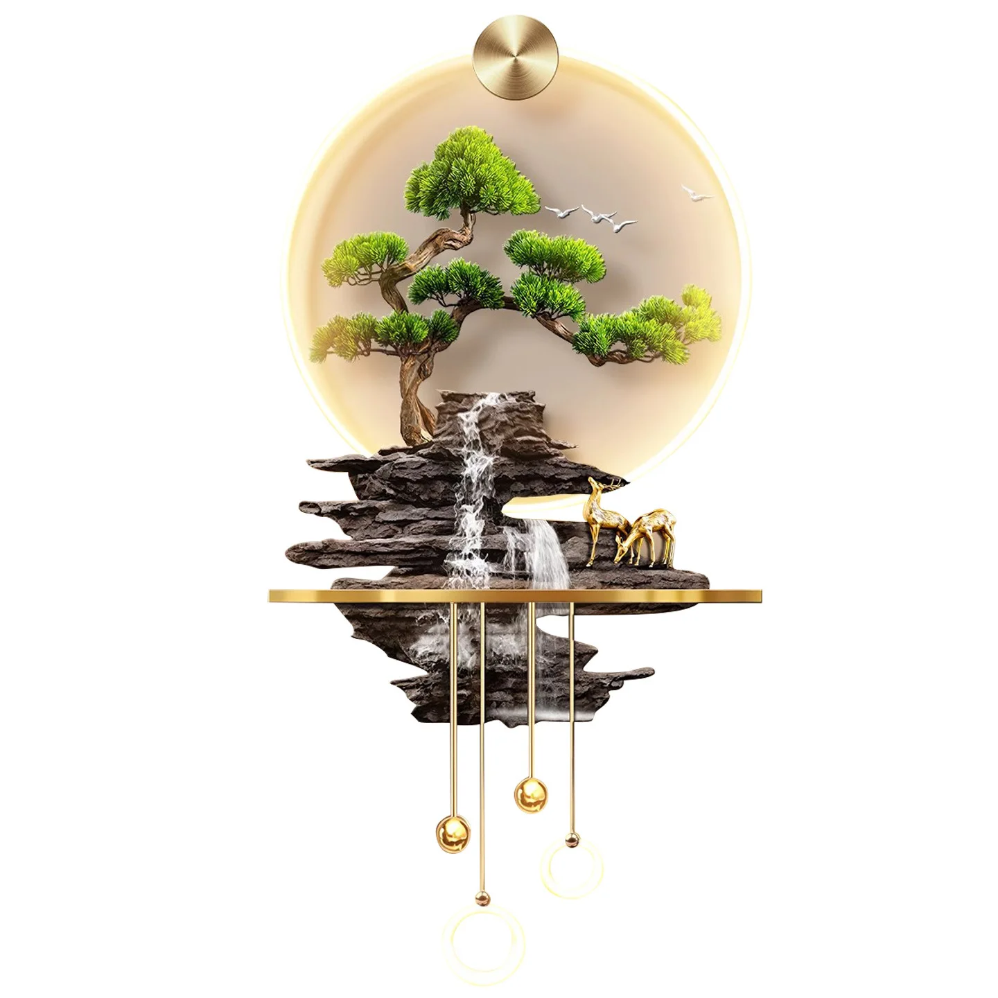 New Chinese-style entrance decorative painting, welcome pine, which means good entry corridor and aisle hanging painting