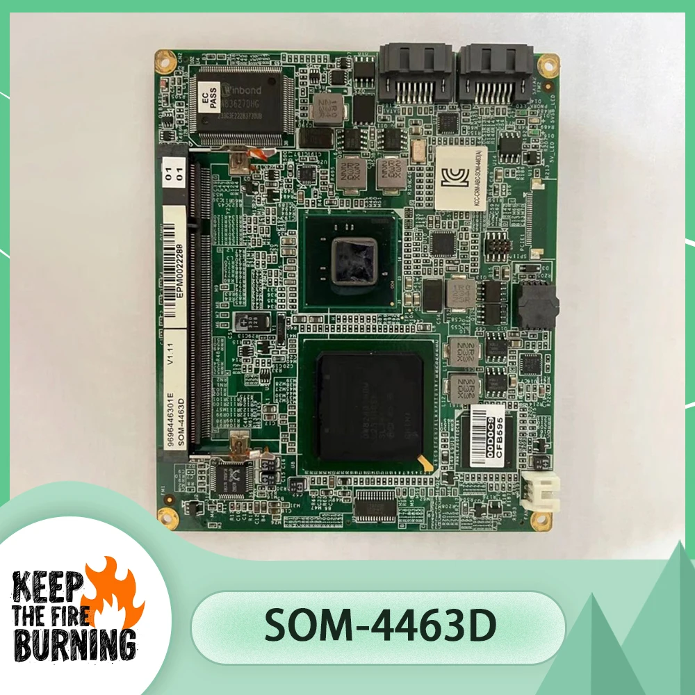 For Advantech Industrial Board SOM-4463 ATOM D525 ETX Medical Equipment Motherboard SOM-4463D