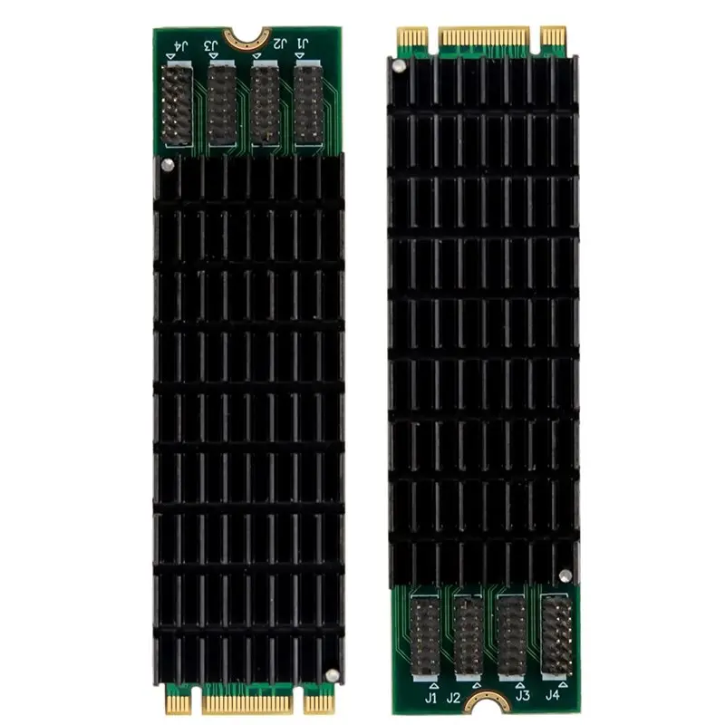 I350T2 M. 2 B+ M Key Network Card Pcie 1G 2X RJ45 Port Network Card RS232 Serial Port Vision Acquisition For Desktop Server