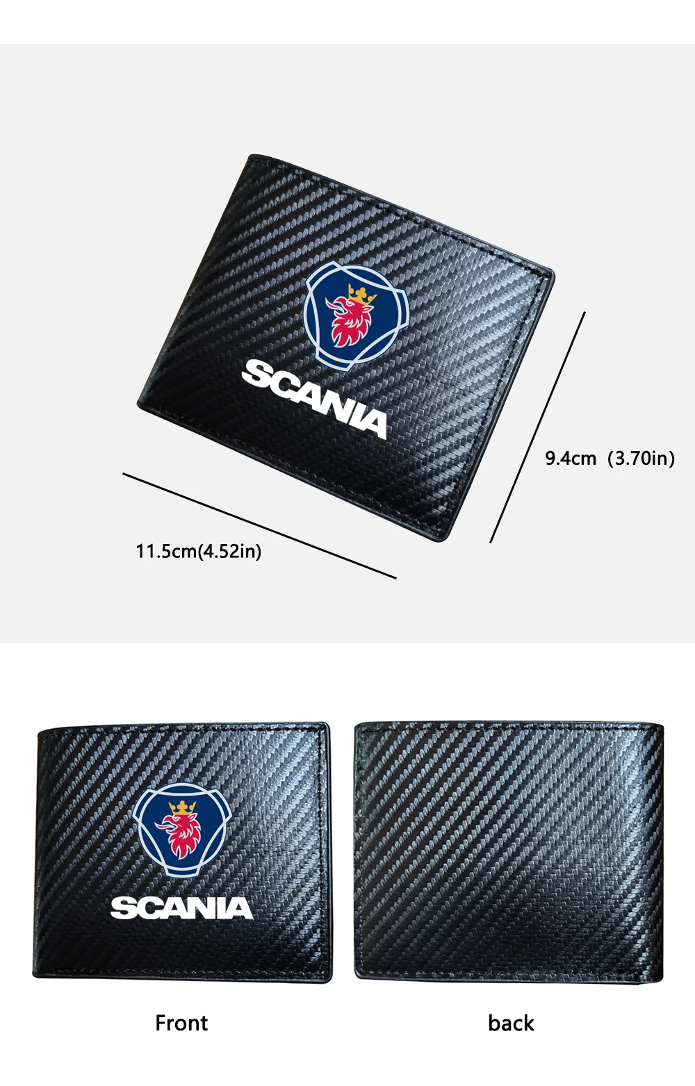 truck carbon fiber leather wallet Card package for scania G S R P accessories