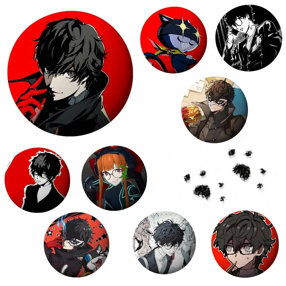 Game Joker Panther Mona Minimalist Exquisite Brooches: Sleek Badge Lapel Pins For Bag Accessories, Practical Souvenir Gifts