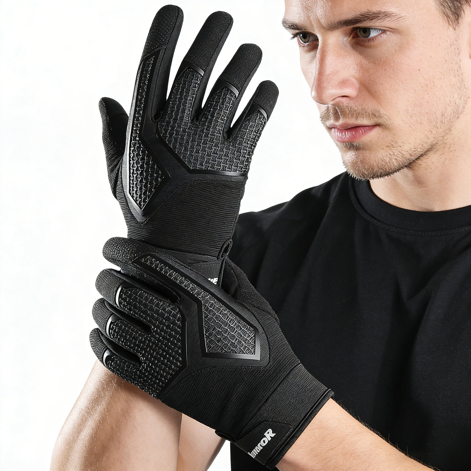 Langfinger-Fahrradhandschuhe mit rutschfester, stoßdämpfender Funktion für Frühling und Sommer, atmungsaktive Sonnenschutz-Touchscreen-Fahrradhandschuhe für Herren.
