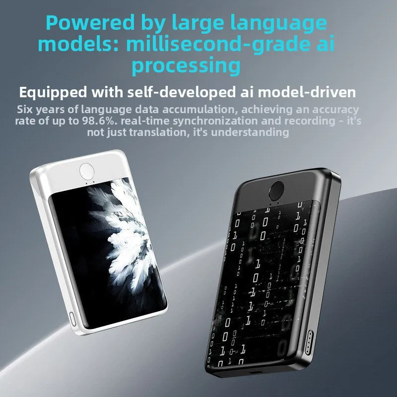 For AI1 5000mAh Magnetic Wireless Power Bank 15W Qi Fast Charging AI Translator 150 Languages