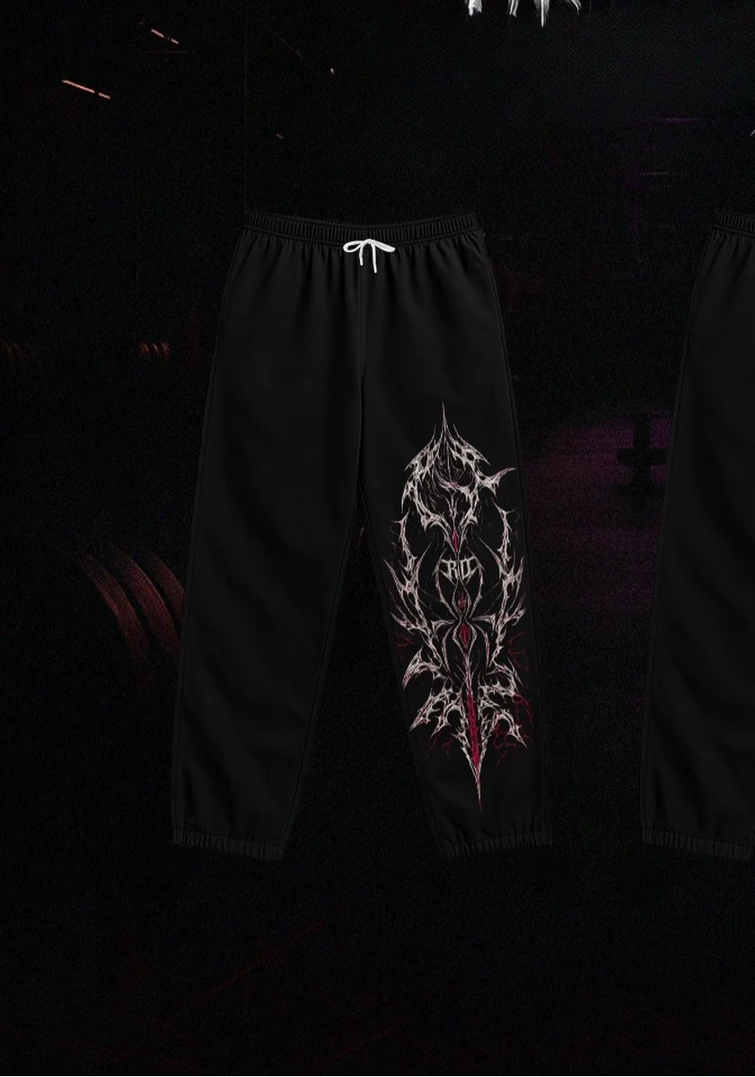 2026 Y2K Schwarz-Weiße Totenkopf-Gothic-Freizeithose Herren Amerikanische Retro-Punk-Dunkel-Jogginghose Harajuku-Trend-Sweatpants – Detail 7