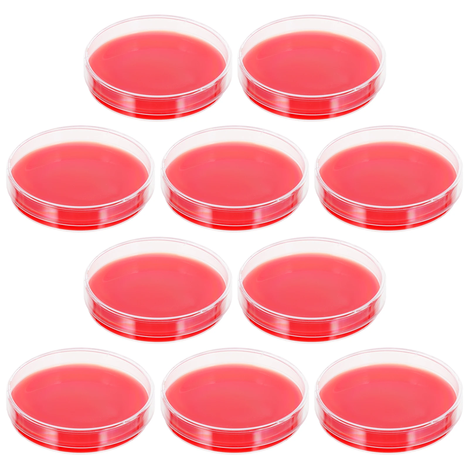 

10Pcs 70Mm Blood Agar Plates Agar Medium Pre Poured Petri Dishes For Culture Staphylococcus Streptococcus Hemolysis