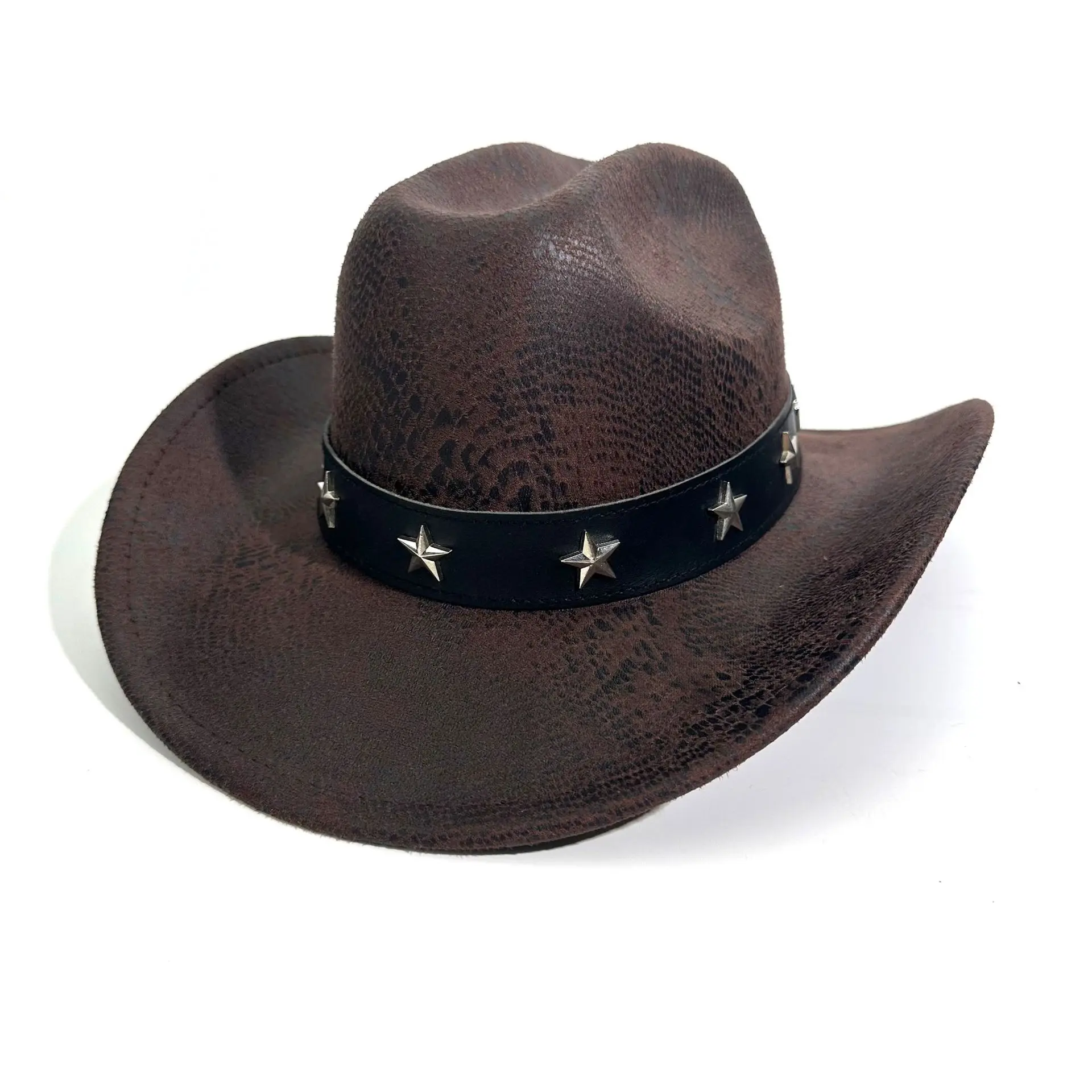 

Pentagram Rivet Western Cowboy Hat Festival Party Jazz Hat Top Hat