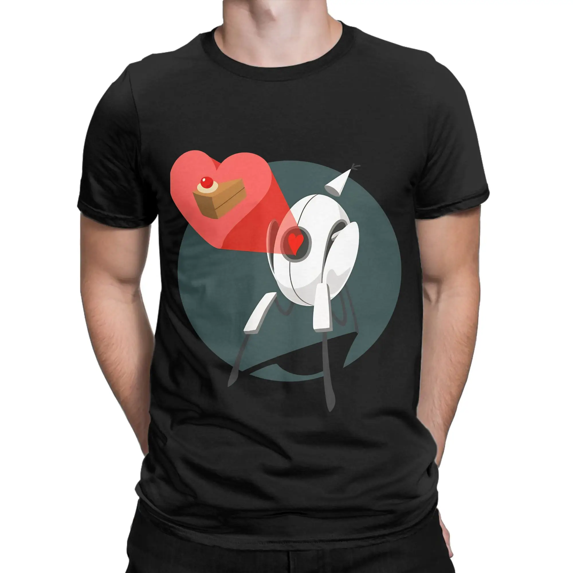 Cake Lover Classic Portal Funny Graphic 100% Cotton T-Shirt Tees Tops For Men