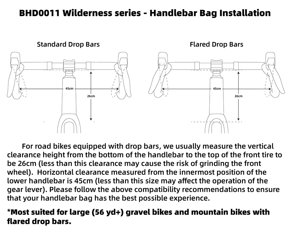Rhinowalk Fahrrad-Lenkertasche, 8 l–13 l, wasserdicht, Fahrrad-Vorderrohr, Radfahren, abnehmbare Trockentasche, Halterungen-Set, passend für MTB, Rennrad, Gravel-Fahrrad – Detail 1