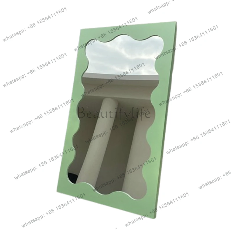 Funky Wavy Mirror Create Full Body High End Design Modern Mirror Minimalist Aesthetic Korean Style Espelhos Home Decorations