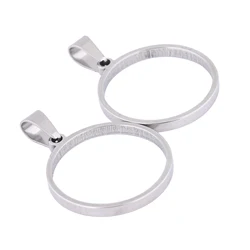 10pcs Round Deep 25mm Open Bezel Charms Stainless Steel Hollow Pendant Frame Setting Blanks For Resin Jewelry Making Diy