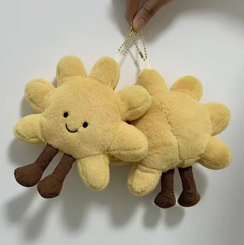 عالية الجودة 13 سنتيمتر الشمس الأصفر بلوشي قلادة محشوة لطيف ألعاب من نسيج مخملي للفتيات ديكور غرفة نوم حقيبة سيارة مفتاح سلسلة هدايا عيد الميلاد #3