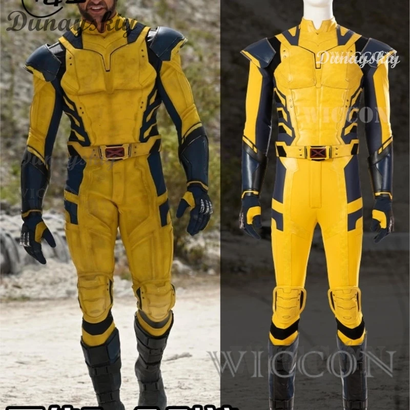 New Movie Wolverine Cosplay Costume Mask Jumpsuit Vest Gloves Belt Wolf Steel Claw Handsome Suit For Men High Quality Made