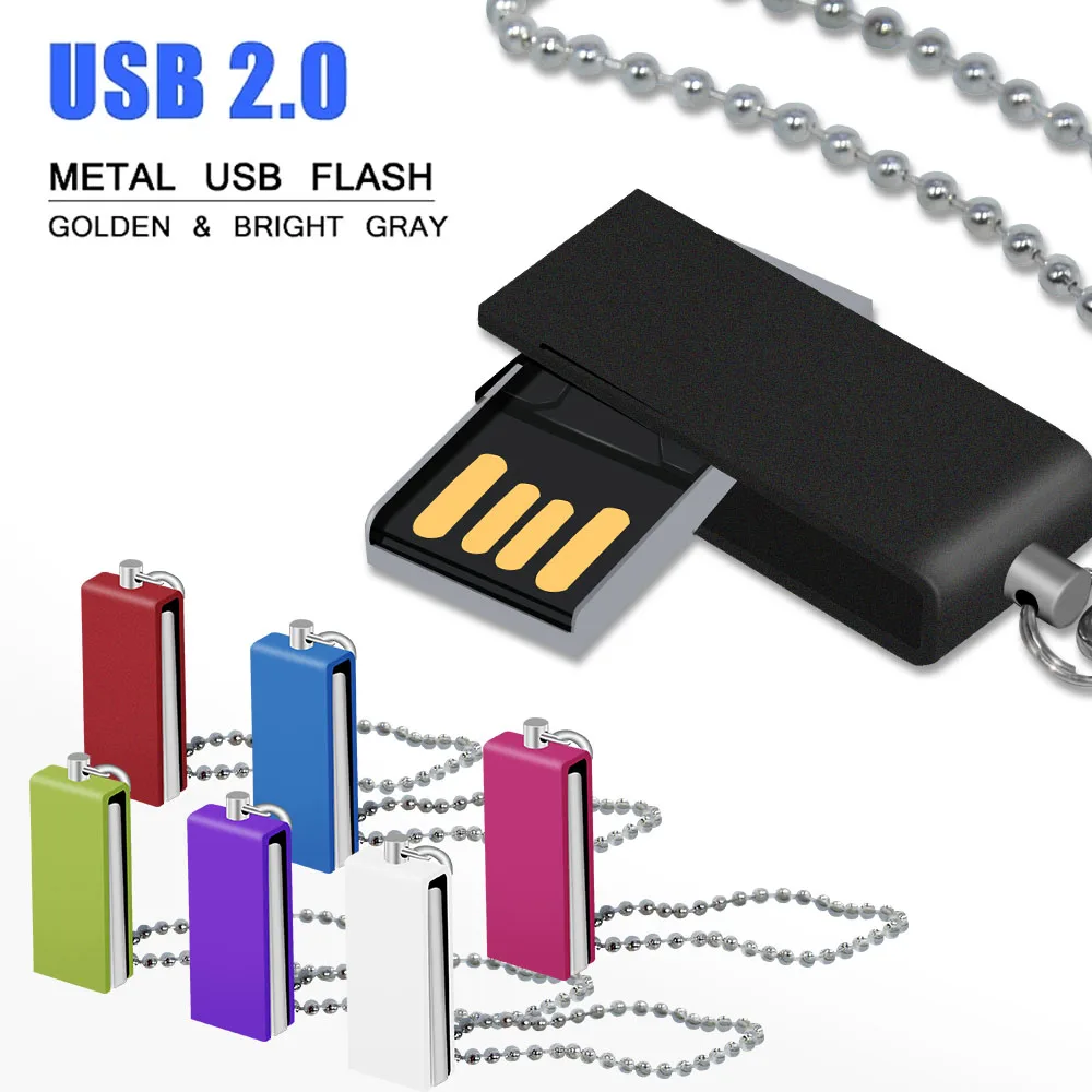 

Portable Metal USB 2.0 Flash Drive For Car Music Pen Drive Real Capacity Memory Stick 64GB/32GB/16GB/8G/4G With Key Chain U Disk