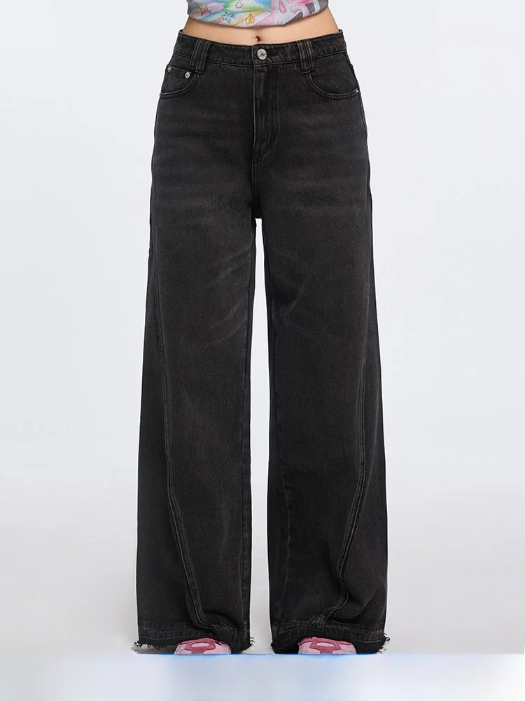 

Удобные свободные широкие джинсы для пригородных поездок, джинсы с усами, ретро крутые американские джинсы, весенние новые повседневные джинсы