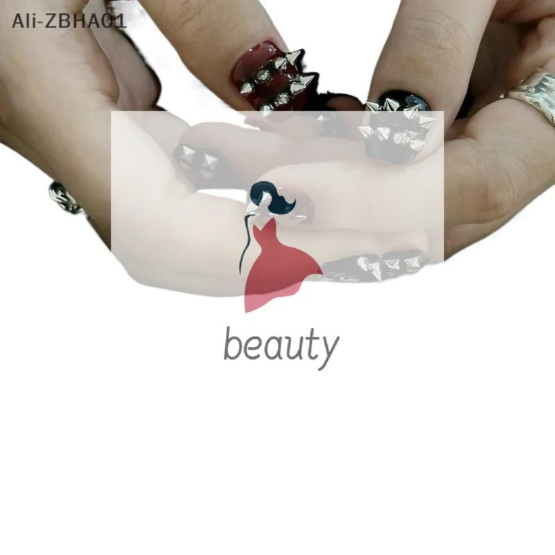 1 صندوق مجوهرات الأظافر مسمار سحر مانيكير ترصيع الشرير نمط المسامير الراين متعدد الألوان ثلاثية الأبعاد مسمار الديكور