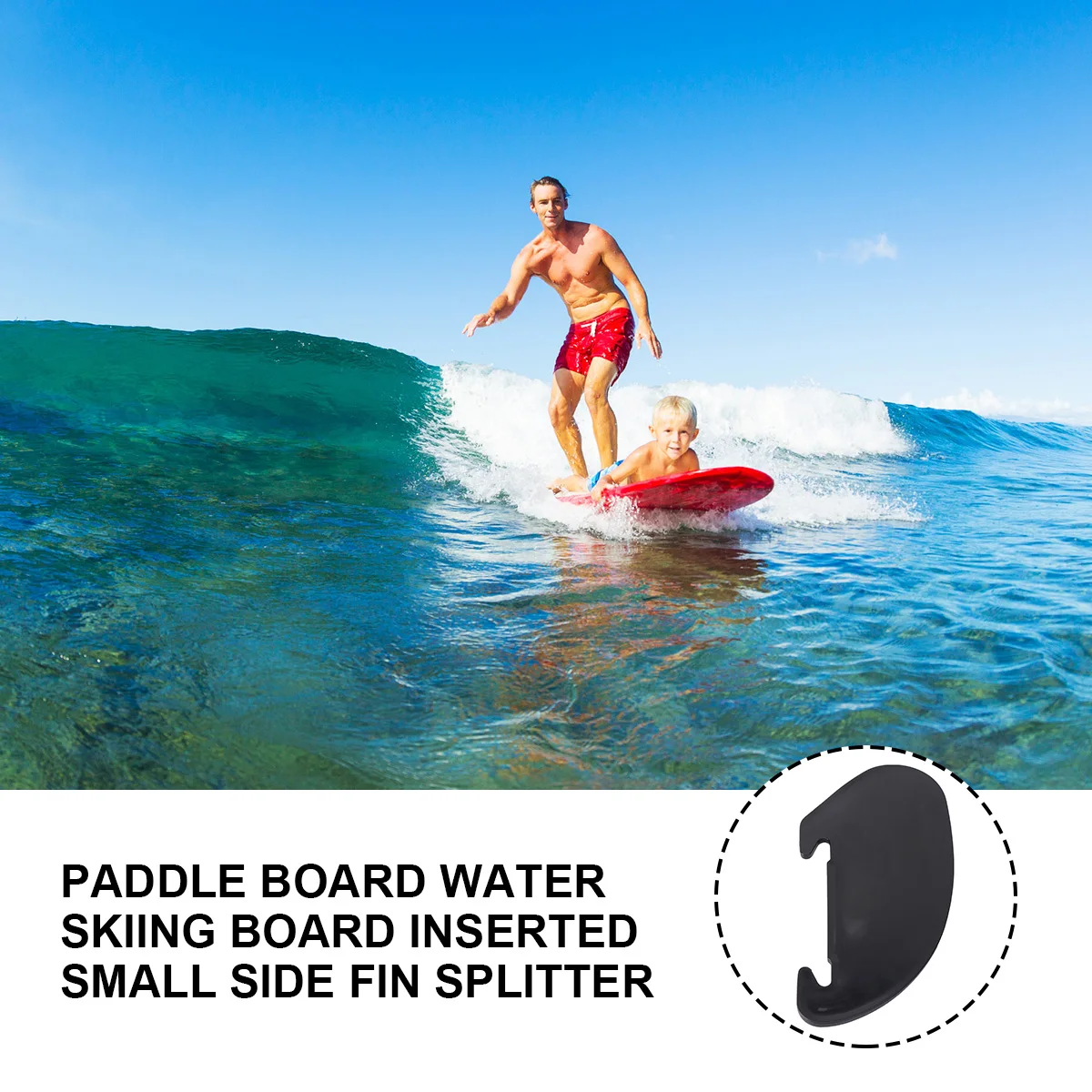 

Paddle Board Fin Splitter Insert Small Side Surfboard Tail Accessory Adjustable Detachable For Inflatable Surfboards
