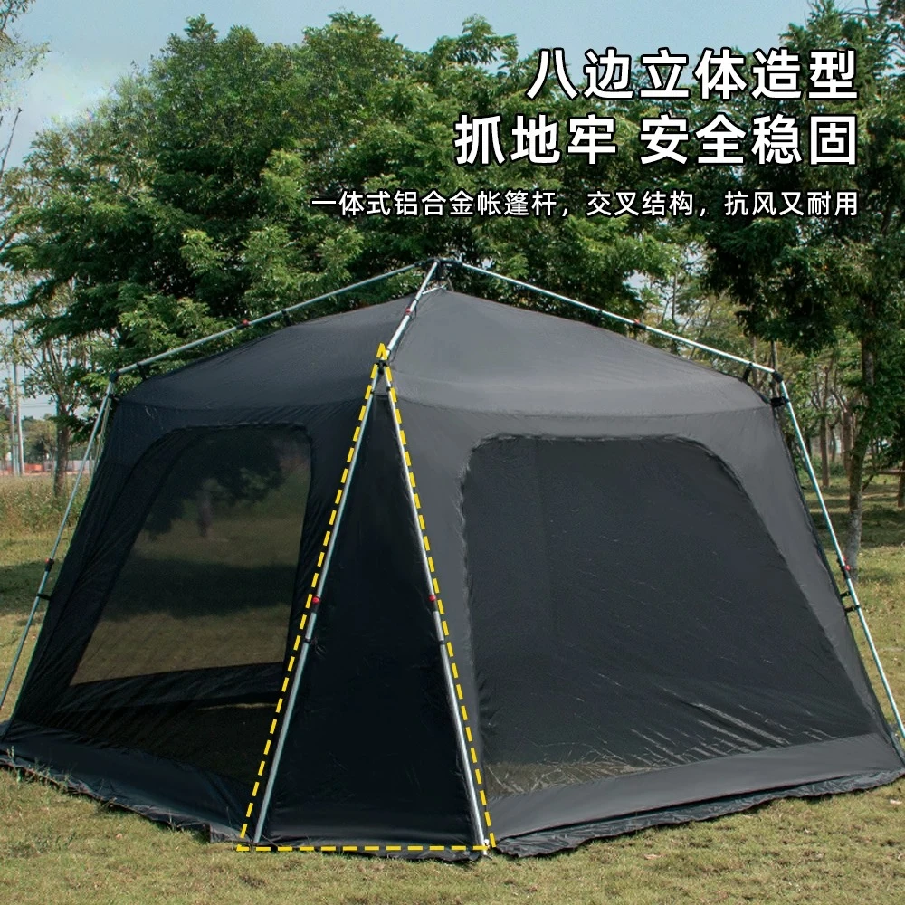 Oversized Instant Pop Up Dome Canopy Tent Aluminum Frame No Assembly Waterproof Sun Shade for Camping
