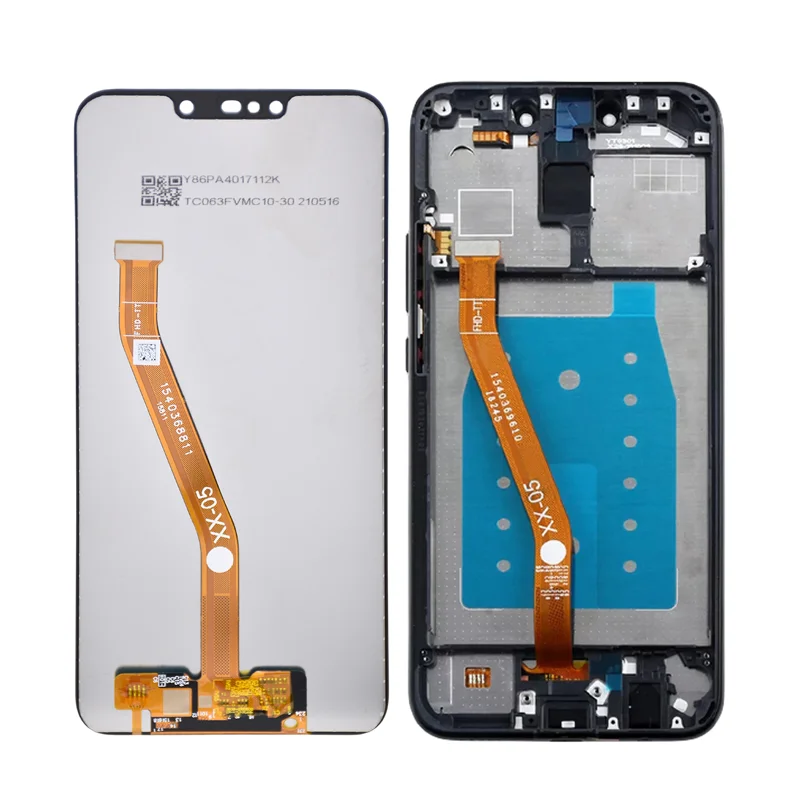 Mobile Phone Display Touch Screen Digitizer Assembly Replacement, Huawei Mate 20 Lite LCD, SNE LX1 L21 LX3, Original with Frame