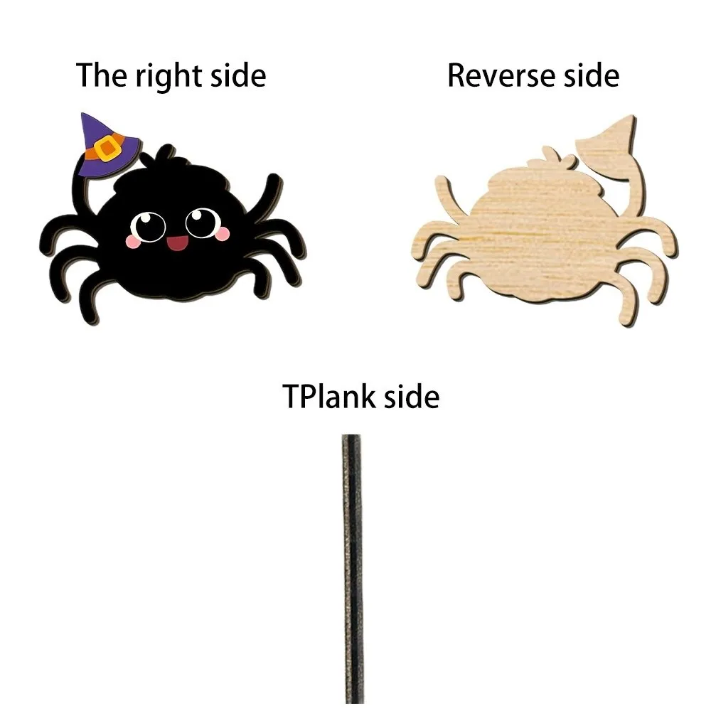 Wooden Halloween Cartoon Spider Hook No-Drill Gothic Style Spider Wall Hooks Wall Mounted Cute Coat Hooks Halloween Decorations