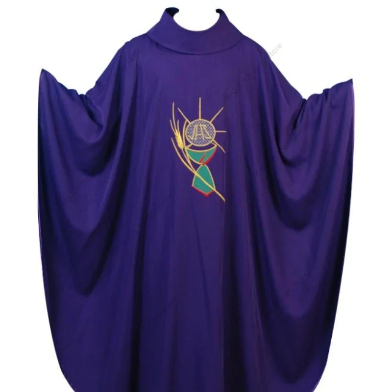 

Clergy Robe Christian European Style Polyester Adult Catholic Religious Archbishop Clothes 3 Options Priest Vestments