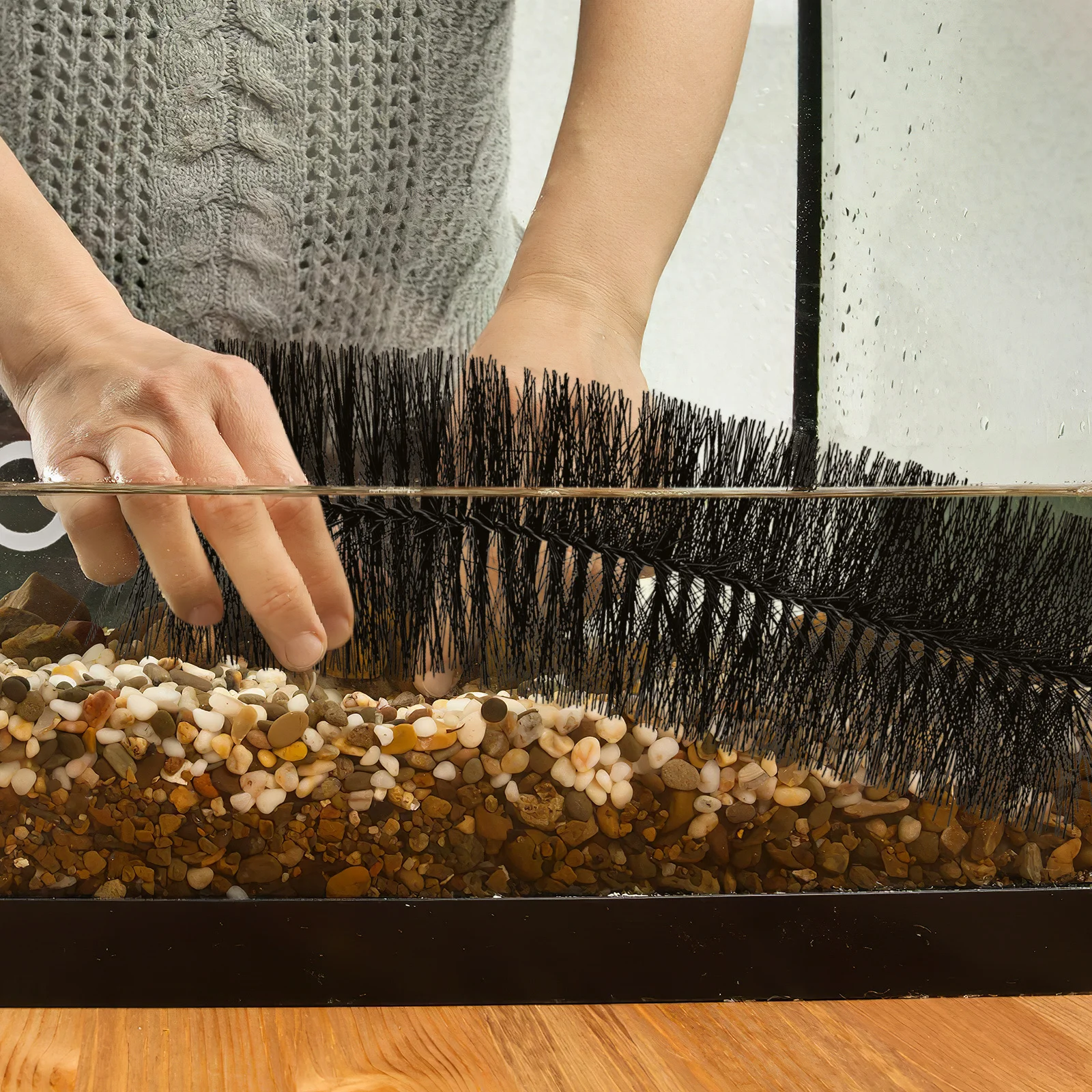 

40Cm Aquarium Filter Brush for Fish Tanks and Ponds Heavy Duty Plastic Bristles for Thorough Cleaning and Enhanced Water