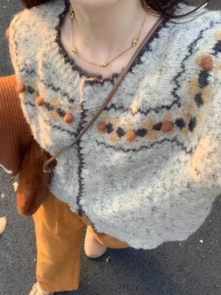 Suéteres vintage casacos soltos de malha cardigan topo coreano moda outono inverno malha único breasted cardigan para mulheres outerwear